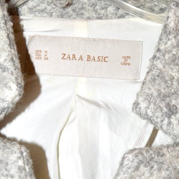 ZARA - light grey 3/4 Length winter coat , size M - Picture 5 of 5